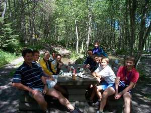 Foto beim Goldwaschen